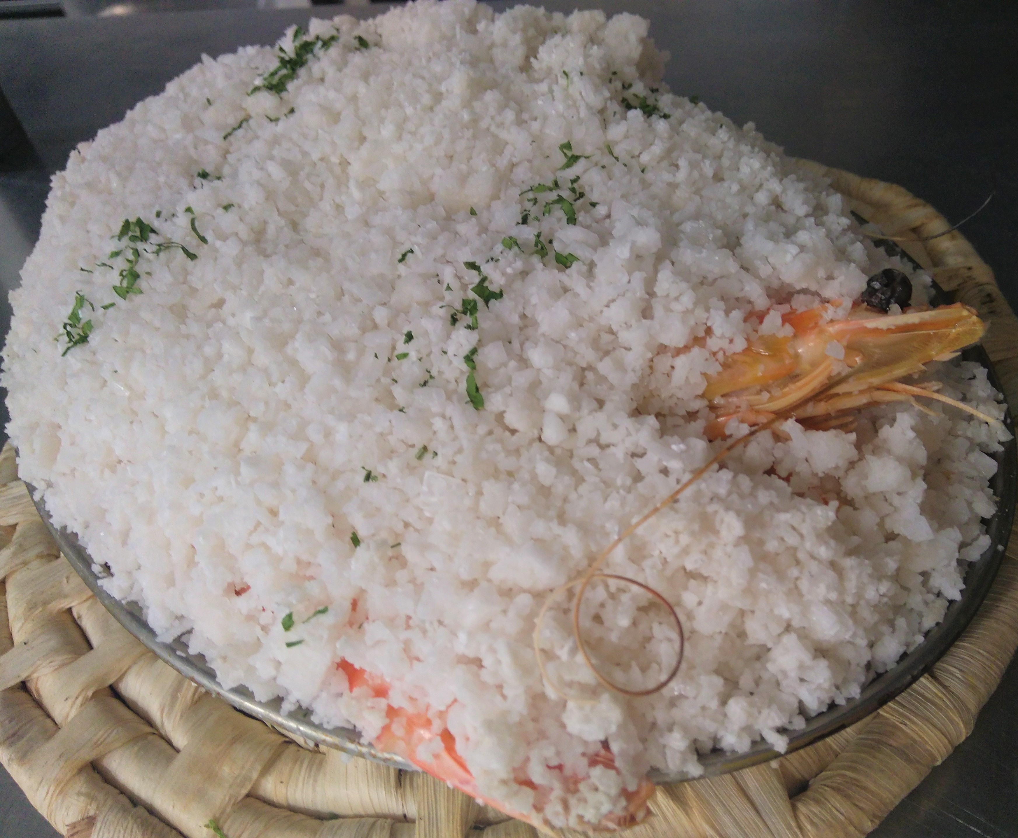 Langostinos a la sal